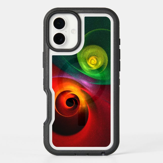 Red Green Yin Yang Modern Abstract Art Pattern #20 Otterbox iPhone Case (Back)
