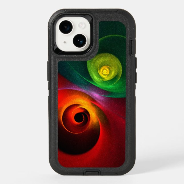 Red Green Yin Yang Modern Abstract Art Pattern #20 Otterbox iPhone Case (Back)