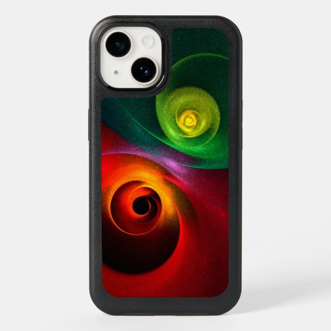 Red Green Yin Yang Modern Abstract Art Pattern #20 Otterbox iPhone Case (Back)