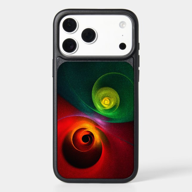 Red Green Yin Yang Modern Abstract Art Pattern #20 Otterbox iPhone Case (Back)