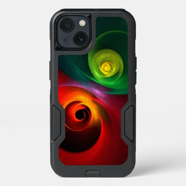 Red Green Yin Yang Modern Abstract Art Pattern #20 Otterbox iPhone Case (Back)