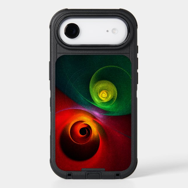 Red Green Yin Yang Modern Abstract Art Pattern #20 Otterbox iPhone Case (Back)