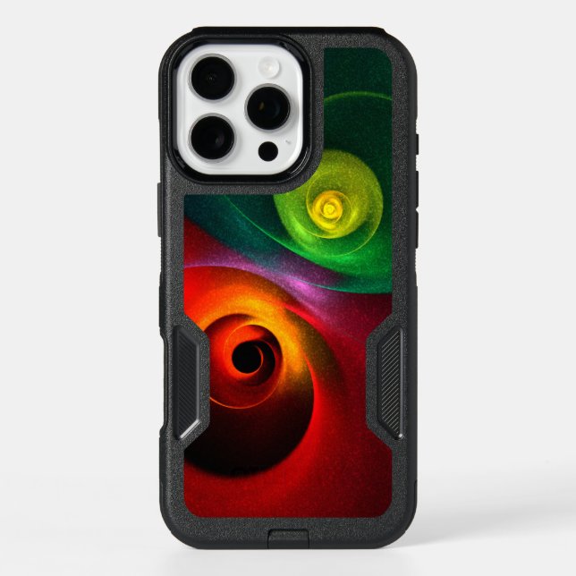 Red Green Yin Yang Modern Abstract Art Pattern #20 Otterbox iPhone Case (Back)