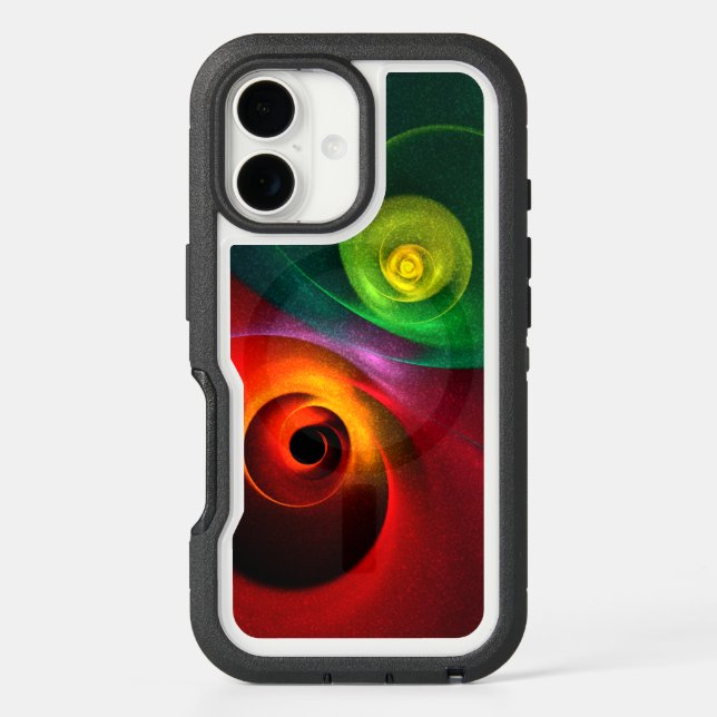 Red Green Yin Yang Modern Abstract Art Pattern #20 Otterbox iPhone Case (Back)