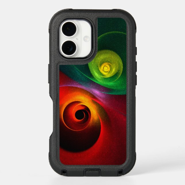 Red Green Yin Yang Modern Abstract Art Pattern #20 Otterbox iPhone Case (Back)