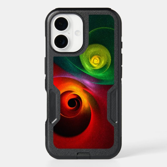 Red Green Yin Yang Modern Abstract Art Pattern #20 Otterbox iPhone Case (Back)