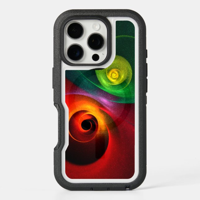 Red Green Yin Yang Modern Abstract Art Pattern #20 Otterbox iPhone Case (Back)