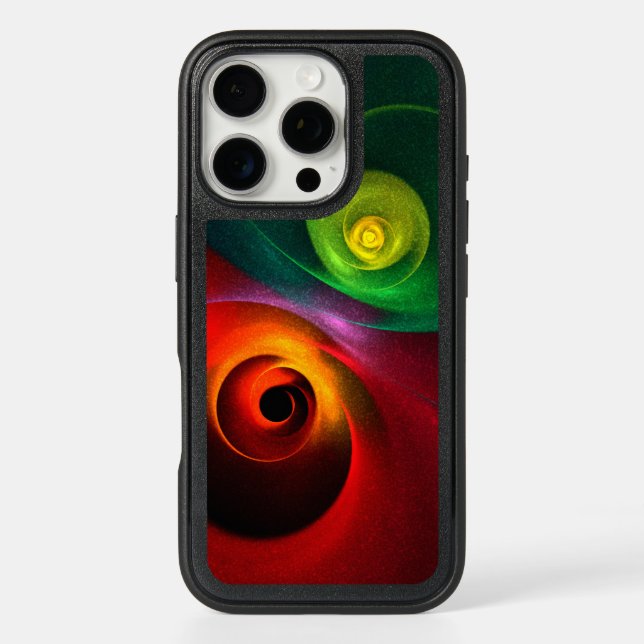 Red Green Yin Yang Modern Abstract Art Pattern #20 Otterbox iPhone Case (Back)