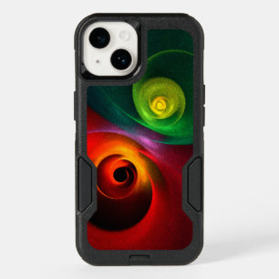 Red Green Yin Yang Modern Abstract Art Pattern #20 OtterBox iPhone 14 Case