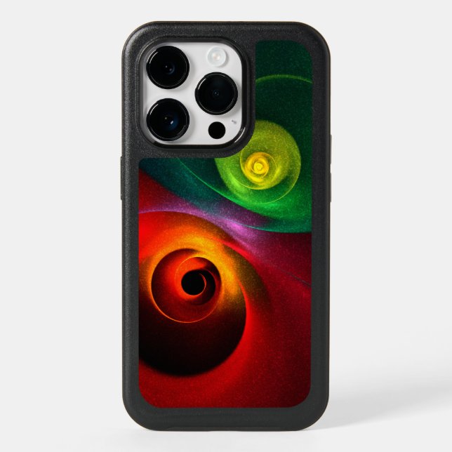 Red Green Yin Yang Modern Abstract Art Pattern #20 Otterbox iPhone Case (Back)