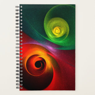 Red Green Yin Yang Modern Abstract Art Pattern #20 Planner