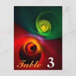 Red Green Yin Yang Modern Abstract Art Pattern #20 Postcard