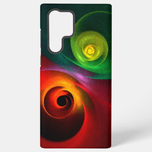 Red Green Yin Yang Modern Abstract Art Pattern #20 Samsung Galaxy S22 Ultra Case