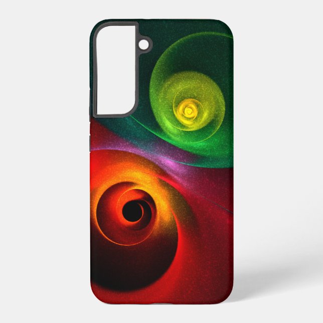 Red Green Yin Yang Modern Abstract Art Pattern #20 Samsung Galaxy Case (Back)