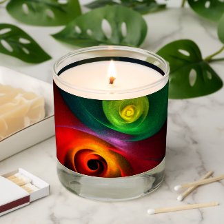 Red Green Yin Yang Modern Abstract Art Pattern #20