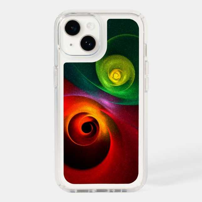 Red Green Yin Yang Modern Abstract Art Pattern #20 Speck iPhone Case (Front)
