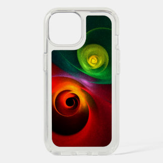 Red Green Yin Yang Modern Abstract Art Pattern #20 iPhone 15 Case