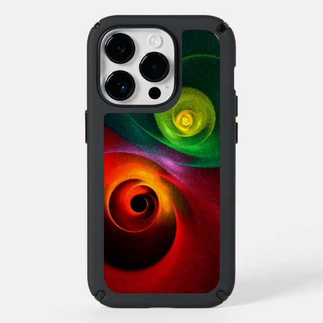 Red Green Yin Yang Modern Abstract Art Pattern #20 Speck iPhone Case (Front)