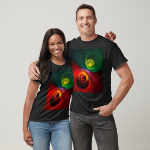 Red Green Yin Yang Modern Abstract Art Pattern #20 T-Shirt