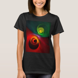 Red Green Yin Yang Modern Abstract Art Pattern #20 T-Shirt