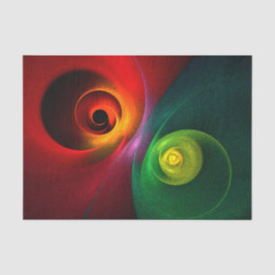 Red Green Yin Yang Modern Abstract Art Pattern #20 Tissue Paper