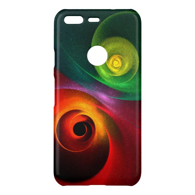 Red Green Yin Yang Modern Abstract Art Pattern #20 Uncommon Google Pixel Case (Back)