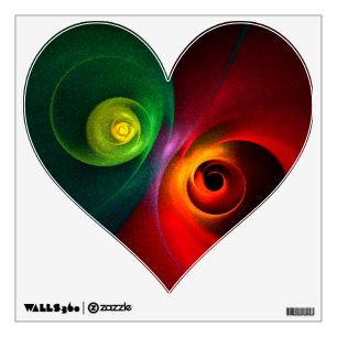 Red Green Yin Yang Modern Abstract Art Pattern #20 Wall Decal