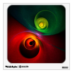 Red Green Yin Yang Modern Abstract Art Pattern #20 Wall Decal