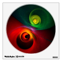 Red Green Yin Yang Modern Abstract Art Pattern #20