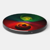 Red Green Yin Yang Modern Abstract Art Pattern #20 Wireless Charger (Front 2)