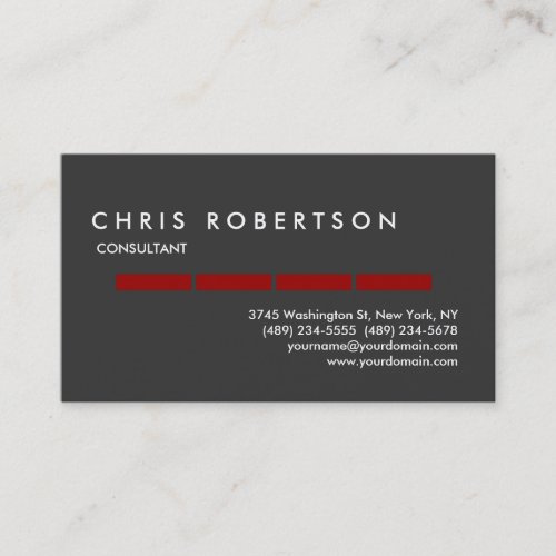 Red Grey Attractive Charming Business Card
