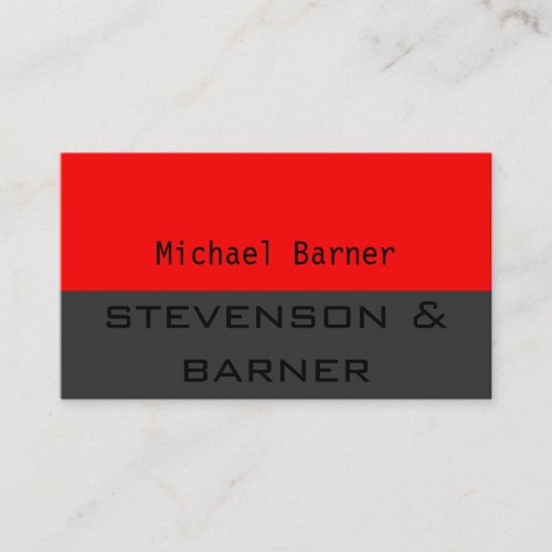 Red Grey Black Out Business Card