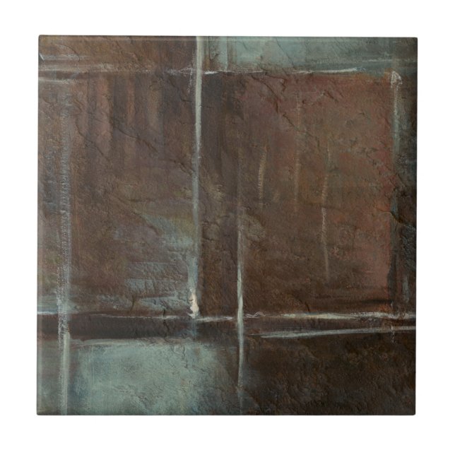 Red & Grey Brick Wall Ceramic Tile (Front)