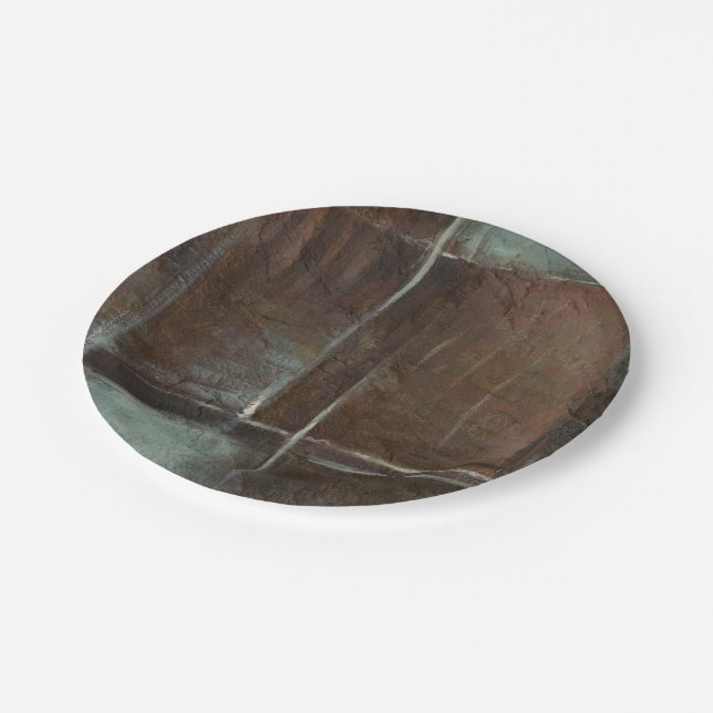 Red & Grey Brick Wall Paper Plates (Angled)