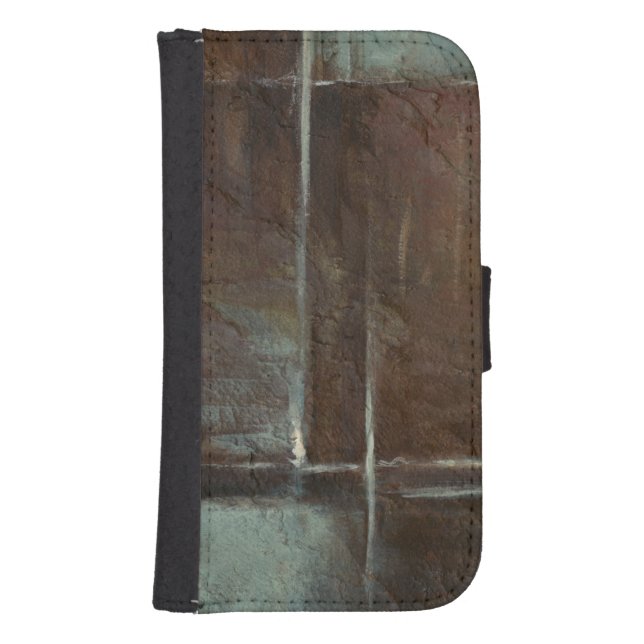 Red & Grey Brick Wall Samsung Galaxy Wallet Case (Front)