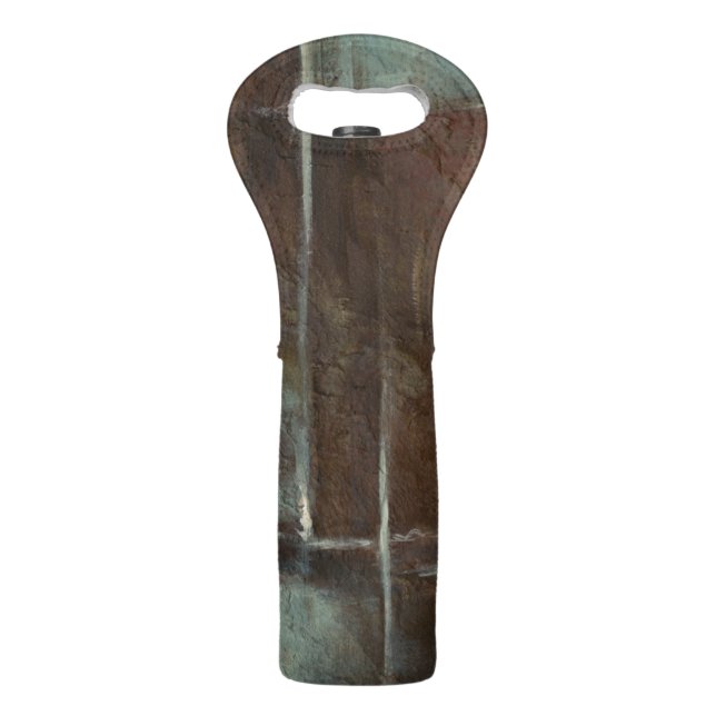 Red & Grey Brick Wall Wine Bag (Back)