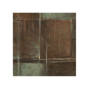 Red & Grey Brick Wall Wood Wall Art