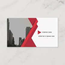 Red Grey Business Modern Card