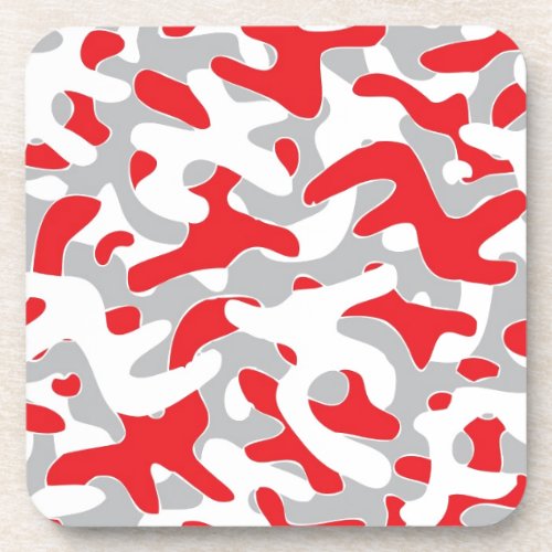 red grey Camouflage Pattern Coaster