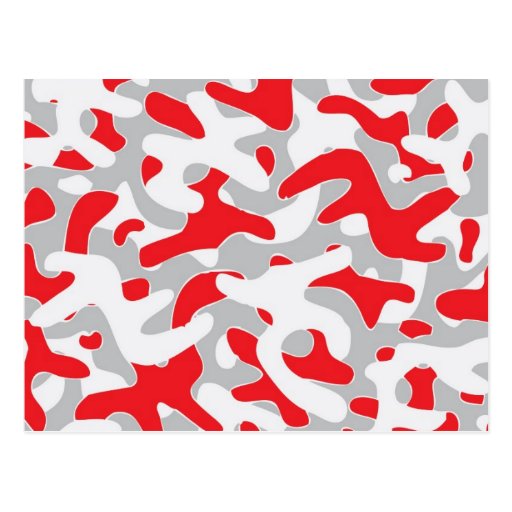 red grey Camouflage Pattern Postcard | Zazzle