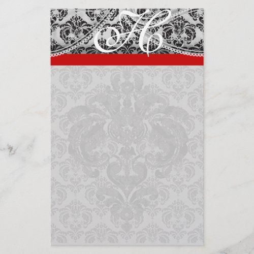 Red Grey Monogram Black Paisley