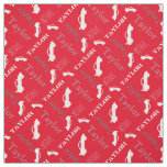 Red grey personalized name boys car text fabric