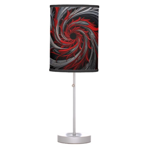 Red  Grey Table Lamp