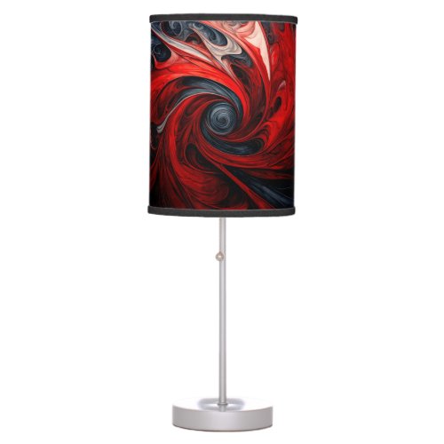 Red  Grey Table Lamp