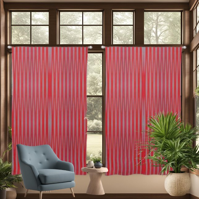 Red Grey Zigzag Pattern Drapes Curtains (Red Grey Zigzag Pattern Drapes Curtains)