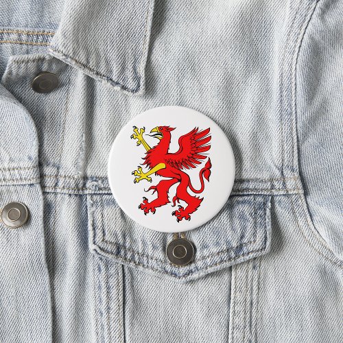 Red Griffin Button