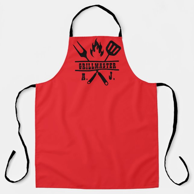 Red Grillmaster Utensil  Apron (Front)