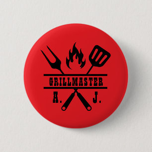Red Grillmaster Utensil  Button