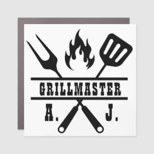 Red Grillmaster Utensil  Car Magnet