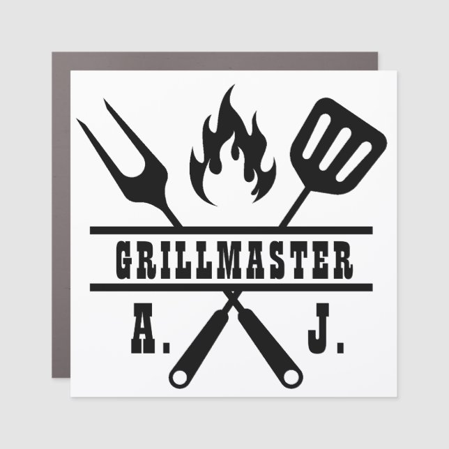 Red Grillmaster Utensil  Car Magnet (Front)